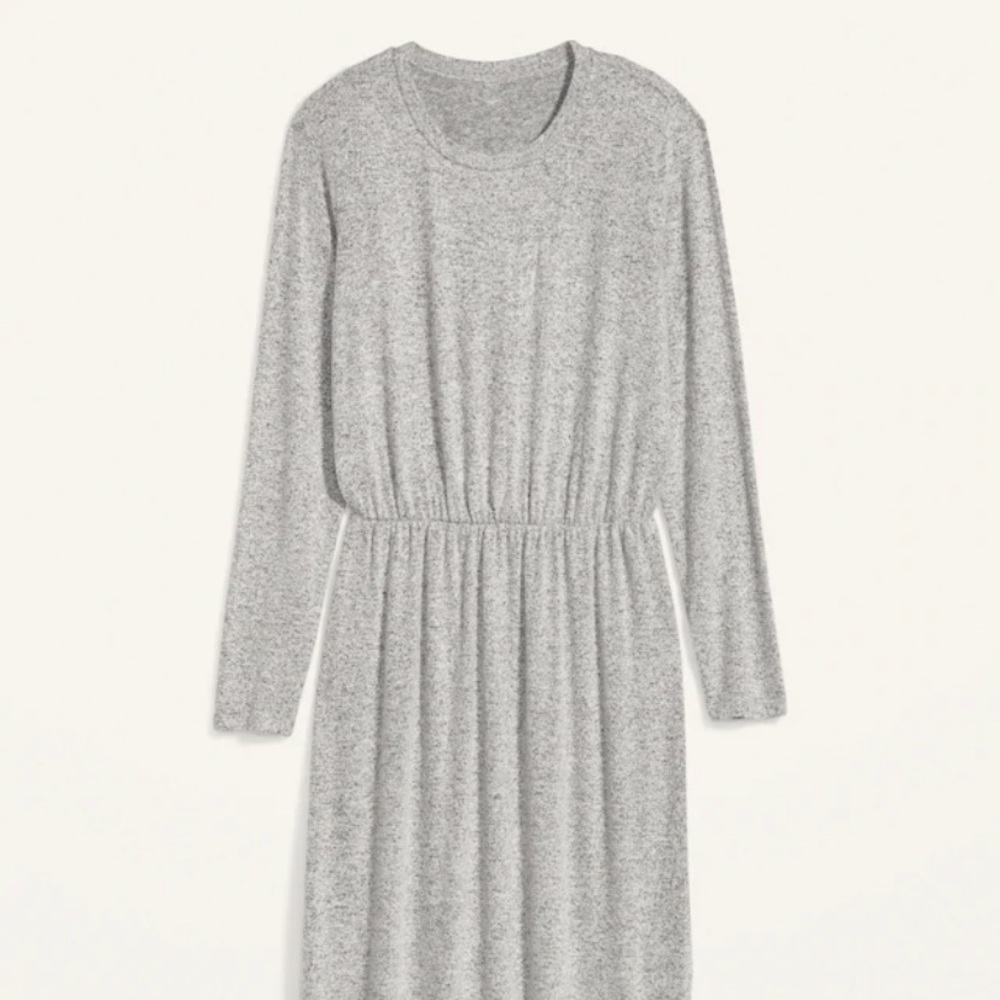 Plus Knit Defined Waist Midi Dress (Tall)